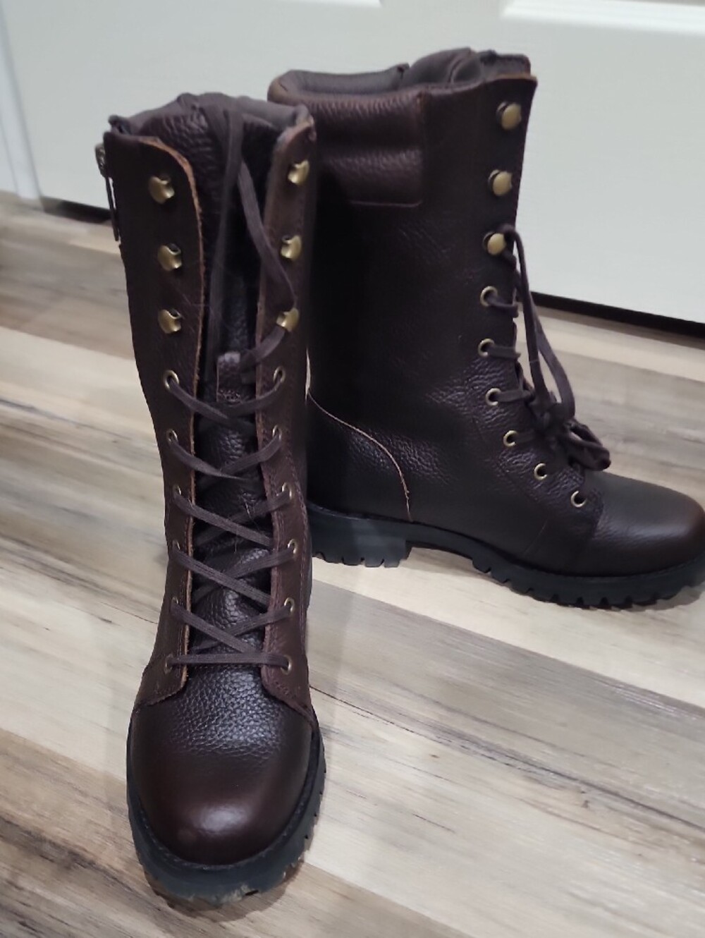 Harley-Davidson Dark Brown Lace-Up Combat Boots - Picture 5 of 6